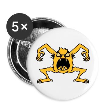 monster - Buttons large 2.2''/56 mm (5-pack) - white - Front