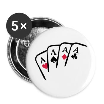 play games - Buttons large 2.2''/56 mm (5-pack) - white - Front