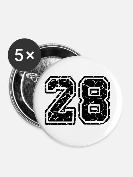 28 - Buttons groß 56 mm (5er Pack) - Weiß