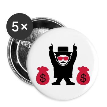 party_thief_f2 - Lot de 5 grands badges (56 mm) - blanc - Devant