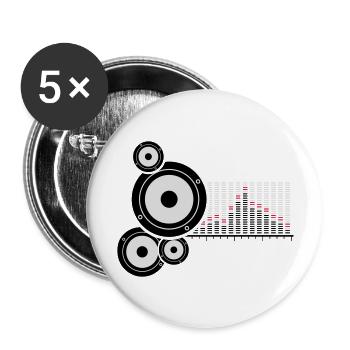 lautsprecher - Buttons groß 56 mm (5er Pack) - Weiß - Vorne