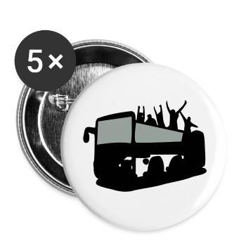 Tour Bus & tourist - Buttons large 2.2''/56 mm (5-pack) - white - Front