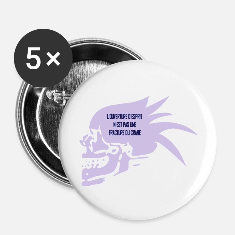 pensée - Buttons large 2.2''/56 mm (5-pack) - white