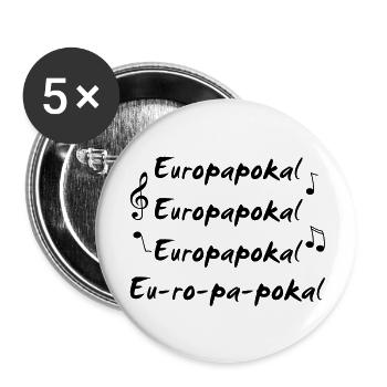 Monochrome Coupe d'Europe - Lot de 5 grands badges (56 mm) - blanc - Devant