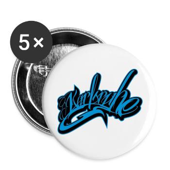 Karlsruhe - Lot de 5 grands badges (56 mm) - blanc - Devant