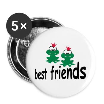 lustig - Buttons groß 56 mm (5er Pack) - Weiß - Vorne