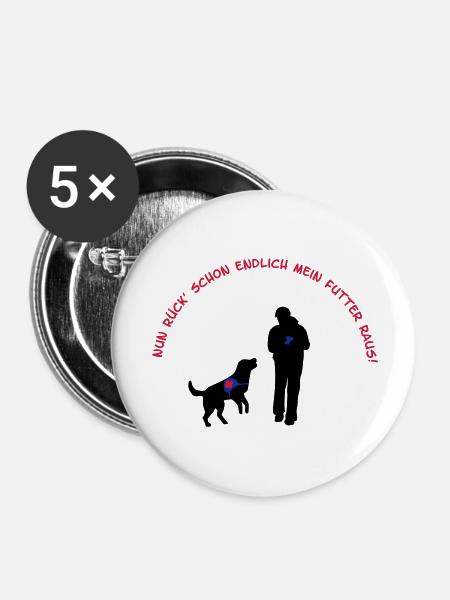 Rescue Dog - Buttons large 2.2''/56 mm (5-pack) - white