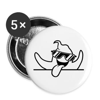 texte écrire espace champ cool lunettes de soleil sombre - Lot de 5 grands badges (56 mm) - blanc - Devant