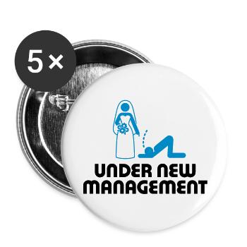Sous une nouvelle direction - Lot de 5 grands badges (56 mm) - blanc - Devant