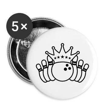bowling_king - Buttons large 2.2''/56 mm (5-pack) - white - Front