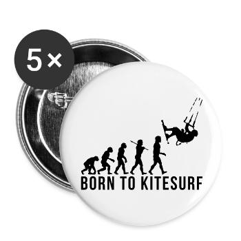 kitesurfing evolution born to kitesurf - Buttons large 2.2''/56 mm (5-pack) - white - Front
