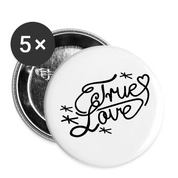 true_love_f1 - Buttons large 2.2''/56 mm (5-pack) - white - Front