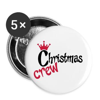 Noël - Lot de 5 grands badges (56 mm) - blanc - Devant
