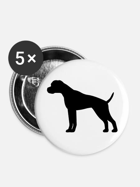 Boxer - Buttons groß 56 mm (5er Pack) - Weiß