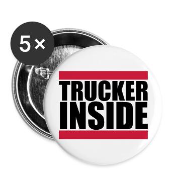 camionneur logo camionneur camionneur camionneur - Lot de 5 grands badges (56 mm) - blanc - Devant