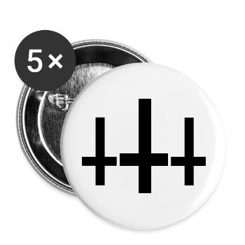Kreuz - Buttons groß 56 mm (5er Pack) - Weiß - Vorne