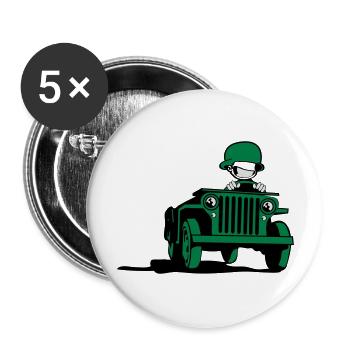 jeep_3c - Lot de 5 grands badges (56 mm) - blanc - Devant