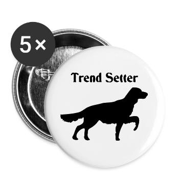 Trend Setter - Lot de 5 grands badges (56 mm) - blanc - Devant