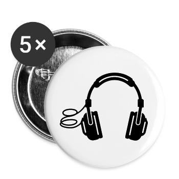 headphones - Buttons large 2.2''/56 mm (5-pack) - white - Front