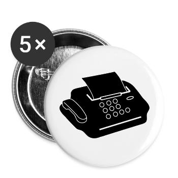 fax_g1 - Lot de 5 grands badges (56 mm) - blanc - Devant