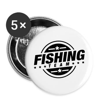 fishing_team_dv1 - Lot de 5 grands badges (56 mm) - blanc - Devant