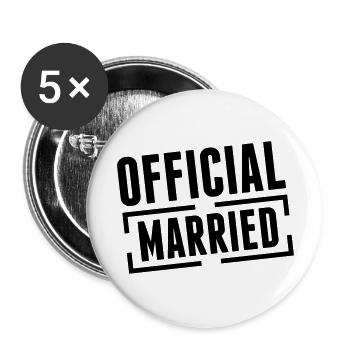married_official_bx1 - Buttons large 2.2''/56 mm (5-pack) - white - Front