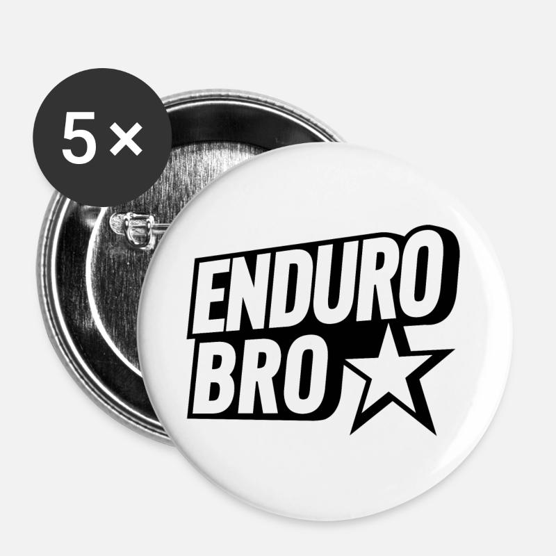 Enduro Bro Mountain Bike - Buttons large 2.2''/56 mm (5-pack) - white
