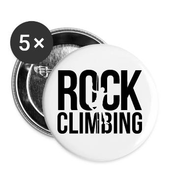 de l'escalade alpinisme - Lot de 5 grands badges (56 mm) - blanc - Devant