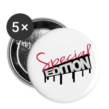 Special Edition Graffiti - Buttons groß 56 mm (5er Pack) - Weiß - Vorne