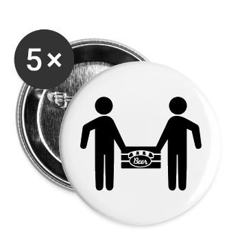 beer_box_f1 - Buttons groß 56 mm (5er Pack) - Weiß - Vorne