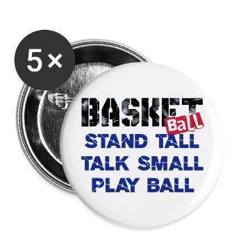 basketball 05 - Buttons large 2.2''/56 mm (5-pack) - white - Front