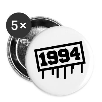 1994 - Buttons groß 56 mm (5er Pack) - Weiß - Vorne
