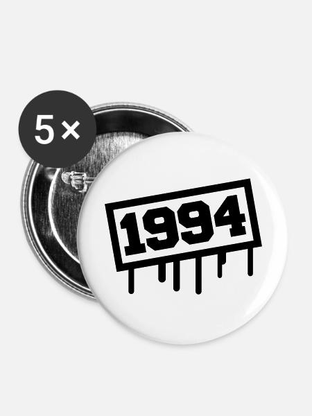 1994 - Buttons groß 56 mm (5er Pack) - Weiß