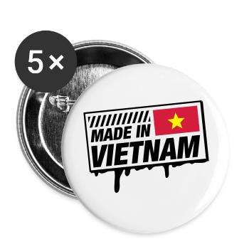 made_in_vietnam_gr3 - Lot de 5 grands badges (56 mm) - blanc - Devant