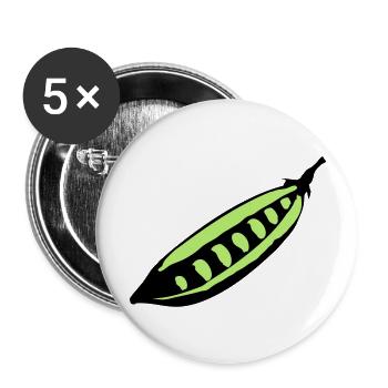 Pois - Lot de 5 grands badges (56 mm) - blanc - Devant