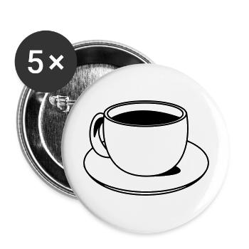 tasse - Buttons groß 56 mm (5er Pack) - Weiß - Vorne