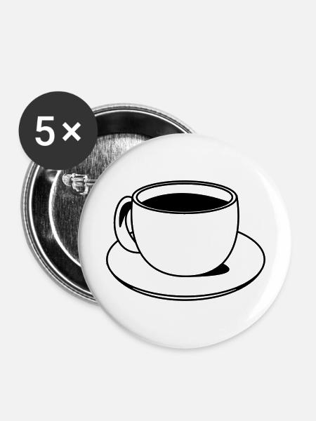 tasse - Buttons groß 56 mm (5er Pack) - Weiß