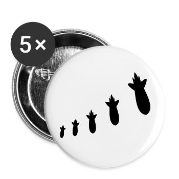 Bombs - Buttons groß 56 mm (5er Pack) - Weiß - Vorne