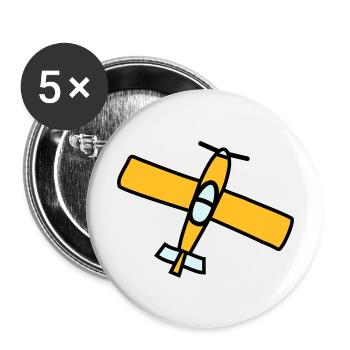 Airplane Design - Buttons groß 56 mm (5er Pack) - Weiß - Vorne