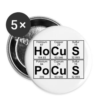 Ho-Cu-S Po-Cu-S (hocus pocus) - Full - Buttons groß 56 mm (5er Pack) - Weiß - Vorne