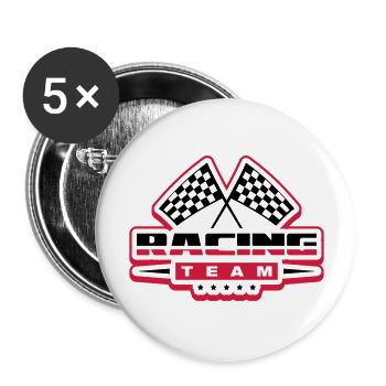 racing_team_ro2 - Buttons groß 56 mm (5er Pack) - Weiß - Vorne