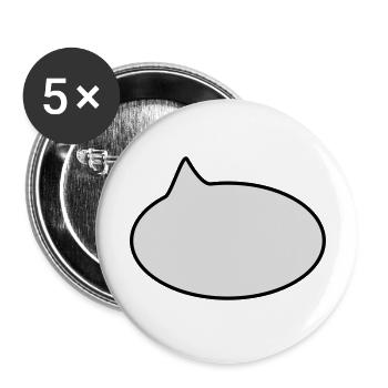 Sprechblase // Comic // Spruch machen // Aussage - Buttons groß 56 mm (5er Pack) - Weiß - Vorne