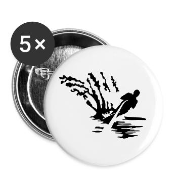 water ski - Buttons large 2.2''/56 mm (5-pack) - white - Front