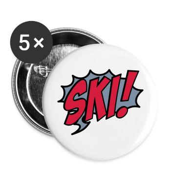 ski - Buttons groß 56 mm (5er Pack) - Weiß - Vorne