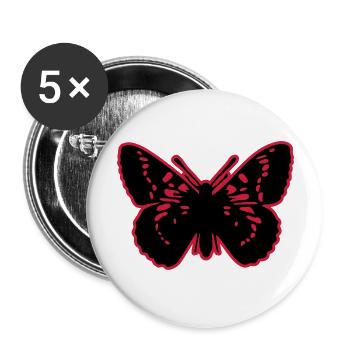 Schmetterlinge: Melitaea Cynthia - Lot de 5 grands badges (56 mm) - blanc - Devant