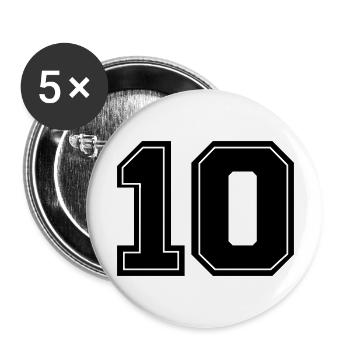 10number - Buttons groß 56 mm (5er Pack) - Weiß - Vorne
