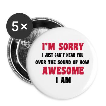 Awesome - Buttons large 2.2''/56 mm (5-pack) - white - Front