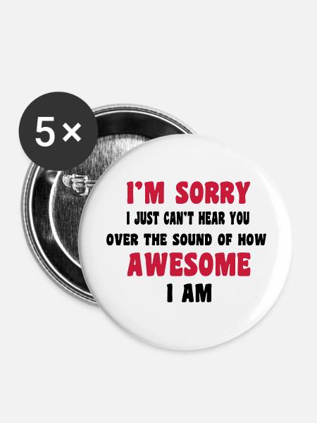 Awesome - Buttons large 2.2''/56 mm (5-pack) - white