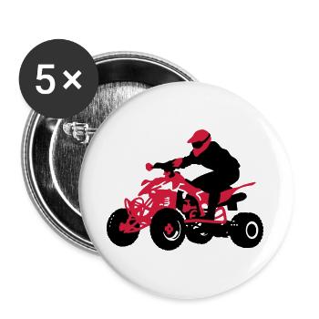 quad - Buttons large 2.2''/56 mm (5-pack) - white - Front