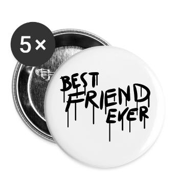 Meilleur ami jamais Graffiti - Lot de 5 grands badges (56 mm) - blanc - Devant
